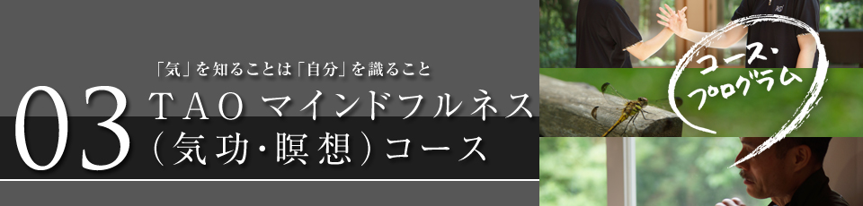 「気」を知ることは「自分」を識ること TAO マインドフルネスコース（気功・瞑想）